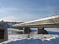 El major pont cobert del món, a Hartland, durant l'hivern