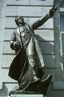 Jacques Marquette, statue sur la façade de l'hôtel du Parlement, Québec.