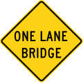 W5-3 One lane bridge