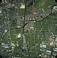 1987年度（昭和62年）に撮影された国土交通省 国土地理院 地図・空中写真閲覧サービスの空中写真を基に作成丹羽郡大口町を流れる合瀬川。写真中央の地点で五条川が交差し、そのすぐ南で新木津用水と分かれる。