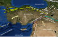 Image 33Map showing the Anatolian Plate, the North Anatolian Fault and East Anatolian Fault in Turkey. (from Geography of Turkey)