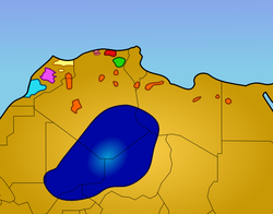 Localizatzione de sas variedades printzipales de bèrberu in Nordàfrica