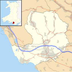 Pen-y-bont ar Ogwr ubicada en Bridgend (autoridad unitaria)