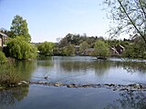 Vijver van Cromford aangelegd in 1785 als reservoir