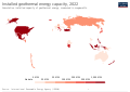 Image 45Installed geothermal energy capacity, 2022 (from Geothermal energy)