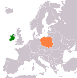 Lage von Irland und Polen