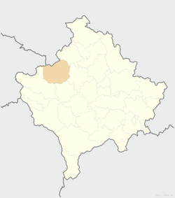 Location of the municipality of Istog within Kosovo