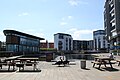 Starting point of the Union Canal at Lochrin Basin, Fountainbridge, Edinburgh. May 2012.