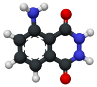 Luminol molecule, used in forensic analysis.