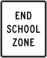 S5-2 End school zone (usually under an R2 speed limit sign