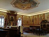 Kirche San Romedio mit Altar und Beichtstuhl