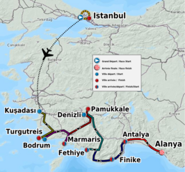 Routekaart van de Ronde van Turkije 2010