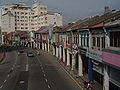 Une rue dans la cité de George Town dans la province de Penang