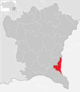 Poloha obce Klöch v okrese Südoststeiermark (klikacia mapa)