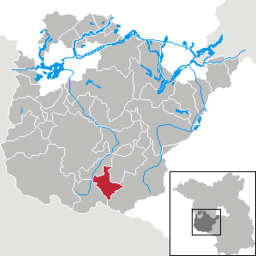 Läget för staden Niemegk i Landkreis Potsdam-Mittelmark