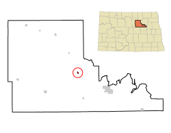 Location of Minnewaukan, North Dakota