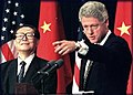 Clinton and Jiang Zemin