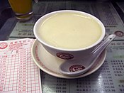 Ginger milk curd is a hot dessert that originated in Shawan town of Panyu District, Guangzhou in the Guangdong Province in southern China. The main ingredients are ginger, milk, and sugar.[3]