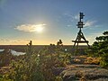 La tour de triangulation sur la Smörasken.