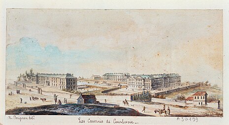 Dessin des casernes de Courbevoie, Nicolas Pérignon (1726-1782).