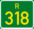 Streeksroete R318 shield