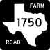 Farm to Market Road 1750 marker