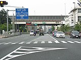 A junction along the at-grade section of the Yokohama Shindō