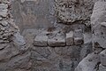 Another part of the foundation of the ancient temple located on the Ain al-Qalaa side under the northern tower.