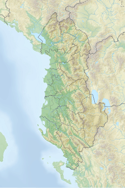 Location of the salt lagoon in Albania.