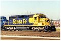 Older ATSF scheme. The letters "BNSF" are below the locomotive's cab.