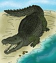 Life restoration of Deinosuchus rugosus