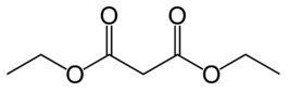 Structuurformule van di-ethylmalonaat