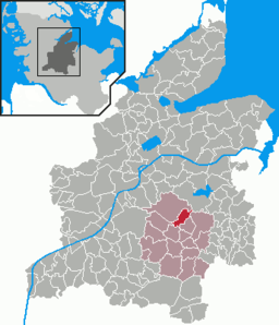 Läget för kommunen Groß Vollstedt i Kreis Rendsburg-Eckernförde