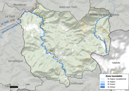 Carte des zones inondables.