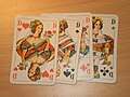 Quatre dames, portrait allemand, jeu de Skat.