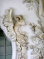 Innenstuck im Viktoriensaal von Schloss Schleißheim.