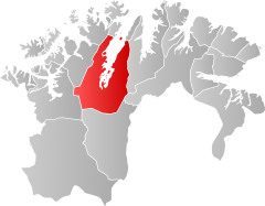 Lage der Kommune in der Provinz Finnmark