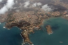 Luchtfoto van Praia