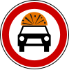 No vehicles carrying explosives