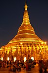 Shwedagon i Rangoon, den mest heliga pagodan i Myanmar.