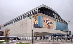 TD Garden seen from the Rose Kennedy Greenway