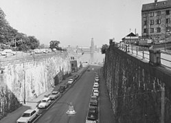 Torkel Knutssonsgatan mot norr, vy från Lundabron, 1968 och 2008.