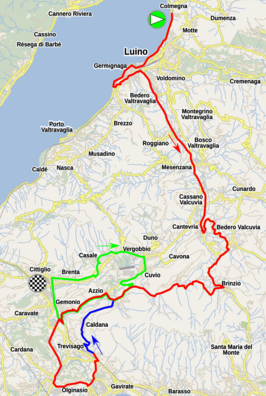 Routekaart van de Trofeo Alfredo Binda-Comune di Cittiglio 2024