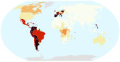 Distribuição de católicos romanos