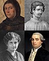 Image 6Clockwise from top left: Thomas Aquinas, proponent of natural theology and the Father of Thomism; Giordano Bruno, one of the major scientific figures of the Western world; Cesare Beccaria, considered the Father of criminal justice and modern criminal law; and Maria Montessori, credited with the creation of the Montessori education (from Culture of Italy)