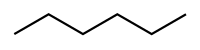 Structuurformule van n-hexaan