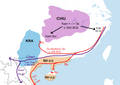 Kra-Dai (Tai-Kadai) migration route according to James R. Chamberlain (2016).[15]