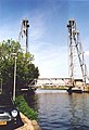 Lift bridge at Waddinxveen crossing the Gouwe.