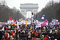 L'avenue de la Grande Armée vue de la Porte Maillot durant la manif pour tous du 24 mars 2013