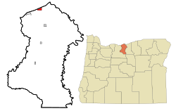 Location in Oregon